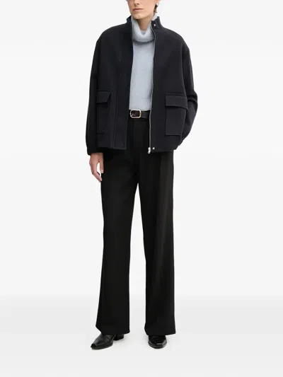 Sandro Ferrone Flap-pocket Zip Jacket In Blue