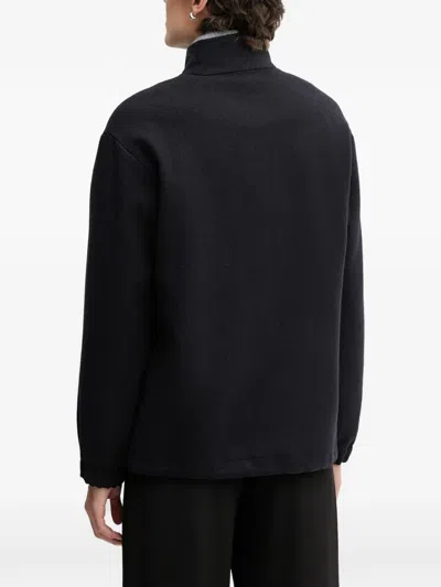 Sandro Ferrone Flap-pocket Zip Jacket In Blue