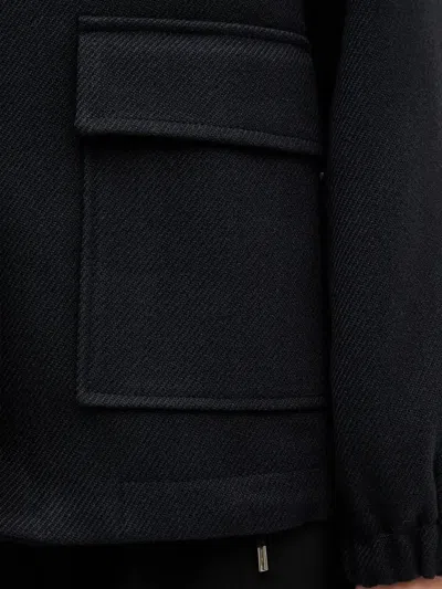 Sandro Ferrone Flap-pocket Zip Jacket In Blue