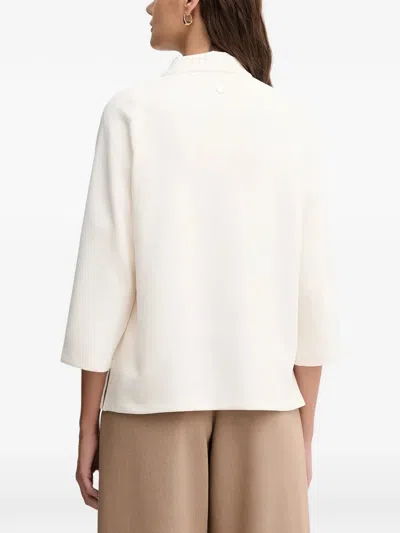 Joop Zip Embroidered Blouse In Neutral