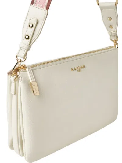 Gaëlle Logo-strap Shoulder Bag In White