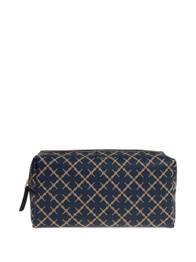 By Malene Birger Patterned Vanity Bag In Blue