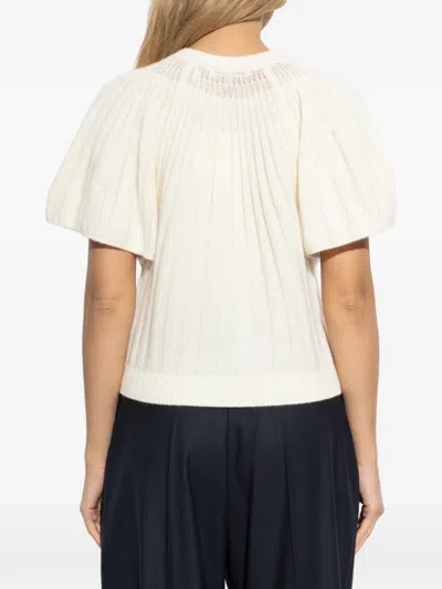 Frame Buttoned Cardigan In White