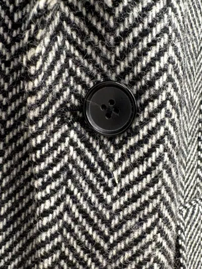 Husbands Herringbone Blazer In Gray