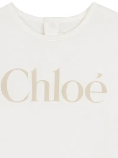 Chloé Logo-print T-shirt In White