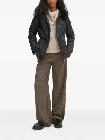 Pedro Del Hierro Button-fastening Quilted Jacket In Black