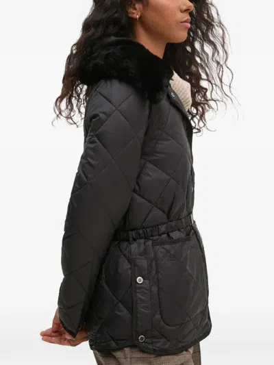 Pedro Del Hierro Button-fastening Quilted Jacket In Black