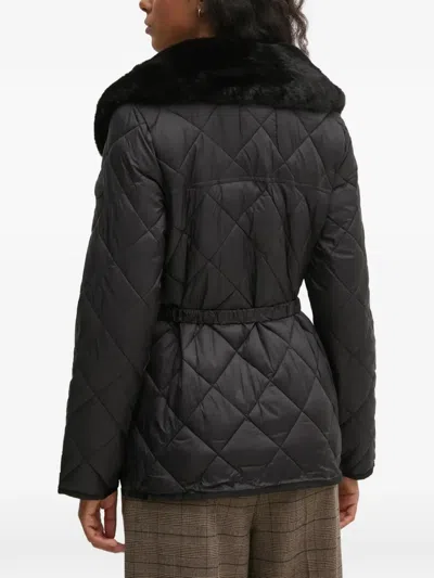 Pedro Del Hierro Button-fastening Quilted Jacket In Black