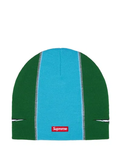 Supreme Racing-panel Beanie Hat In Multi