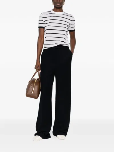 Max Mara Striped T-shirt In White