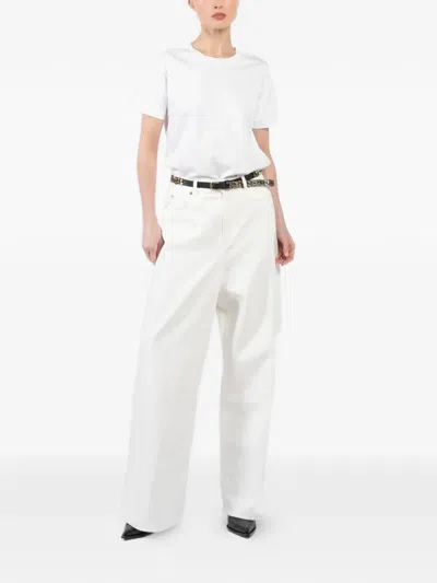 Teurn Studios Cotton Jeans In White