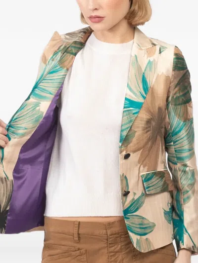 Maurizio Massimino Giorgia Floral Blazer In Multi