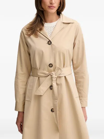 Pedro Del Hierro Button-up Trench Coat In Neutral