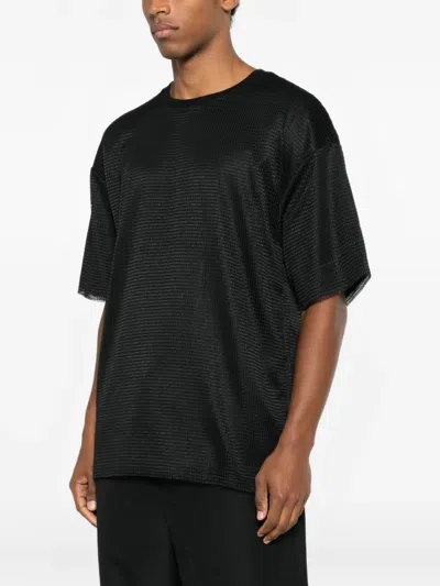 Oamc Peacemaker Textured T-shirt In Black