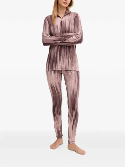 Icebreaker 260 Tech Vertex Pattern Leggings In Pink