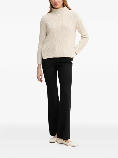 Joop Roll-neck Side-slit Sweater In Neutral