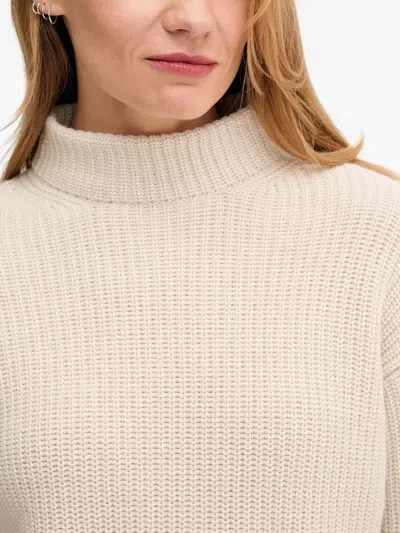 Joop Roll-neck Side-slit Sweater In Neutral