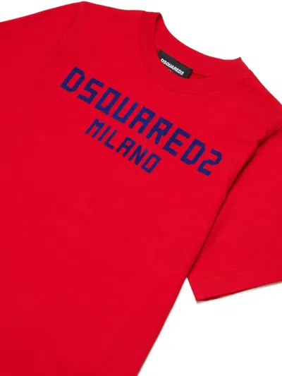 Dsquared2 Logo-detail T-shirt In Red