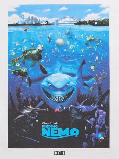 Kith X Disney Finding Nemo Print T-shirt In White
