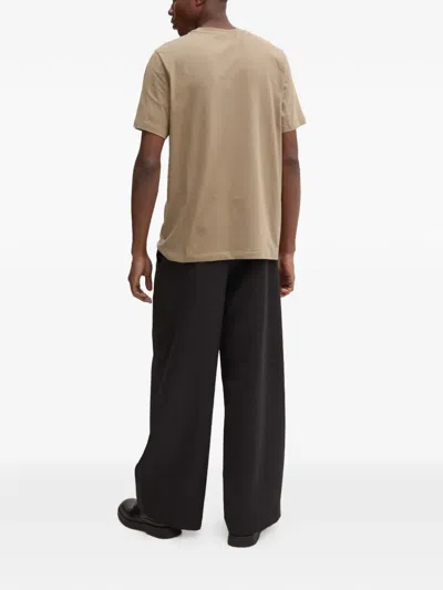 Msgm Logo-print T-shirt In Brown