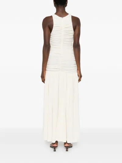Bite Studios Evidente Shoulder Midi Dress In Neutral