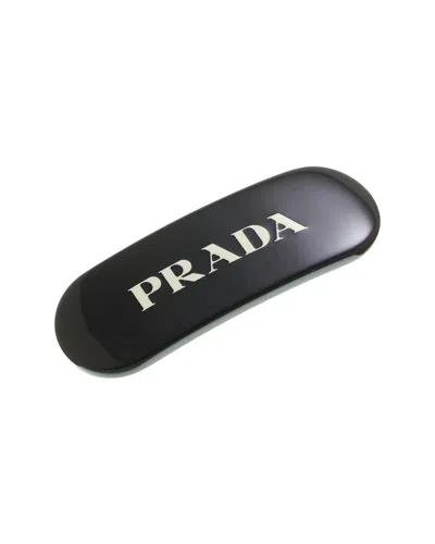 Prada Velvet Hair Clip In Brown