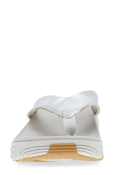 Dansko Rosemary Platform Flip Flop In Silver