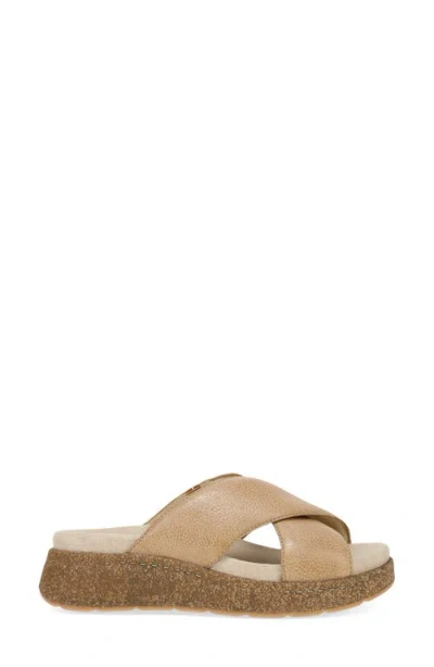 Dansko Bridget Platform Wedge Slide Sandal In Brown