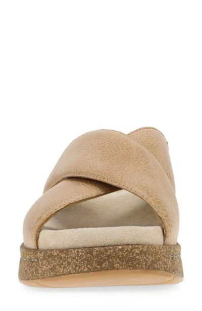 Dansko Bridget Platform Wedge Slide Sandal In Brown