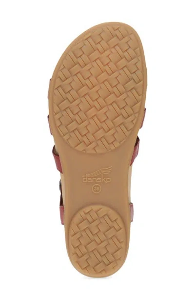 Dansko Janice Ankle Strap Sandal In Burgundy
