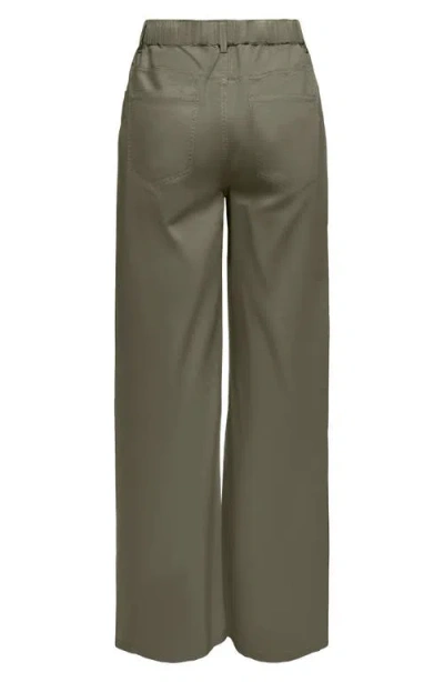 Only Onsilla Pull-on Wide Pants In Brown