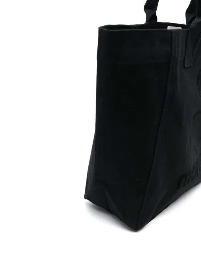 Isabel Marant 'yenky' Black Small Tote Bag With Logo On The Front In Cotton Woman In Black