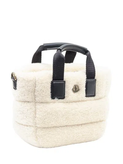 Moncler Padded Hand Bag With Shoulder Strap In Purple