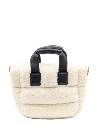 Moncler Padded Hand Bag With Shoulder Strap In Purple