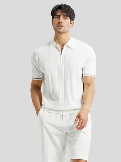 Fioboc Coolknit Breathable Short Sleeve Zip Knitted Polo