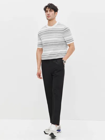 Fioboc Coolknit Breathable Striped Short Sleeve Knitted T-shirt