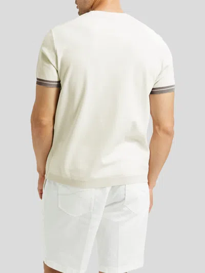 Fioboc Coolknit Color Blocked Cuffs Short Sleeve Knitted T-shirt