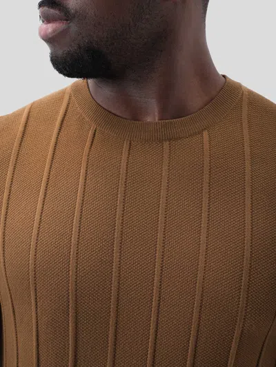 Fioboc Gentleknit Breathable Striped Short Sleeve Knitted T-shirt