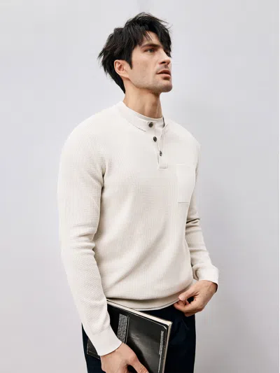 Fioboc Gentleknit Buttoned Waffle Sweater