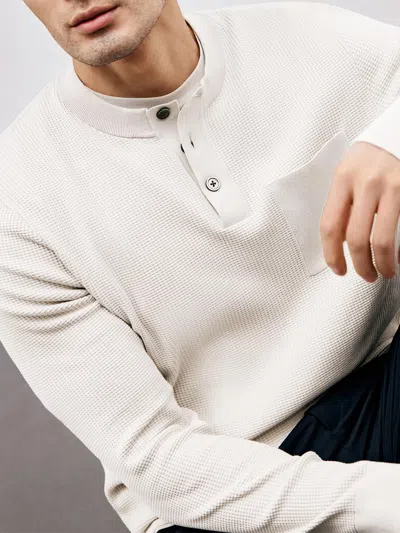 Fioboc Gentleknit Buttoned Waffle Sweater