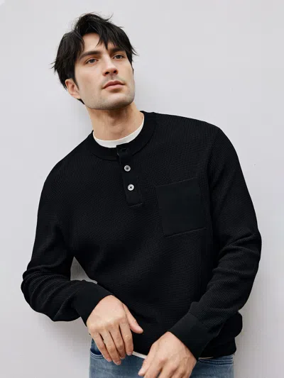 Fioboc Gentleknit Buttoned Waffle Sweater