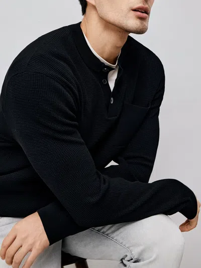 Fioboc Gentleknit Buttoned Waffle Sweater