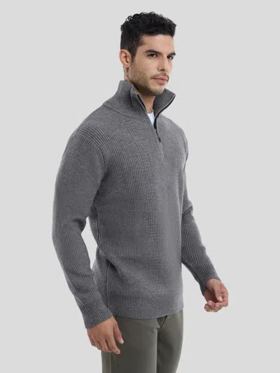 Fioboc Gentleknit Half-zip High Collar Sweater