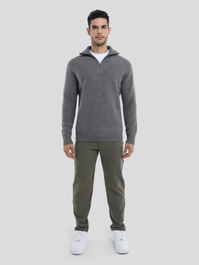 Fioboc Gentleknit Half-zip High Collar Sweater