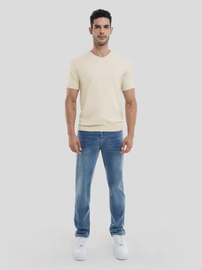 Fioboc Gentleknit Short Sleeve V-neck Knitted T-shirt