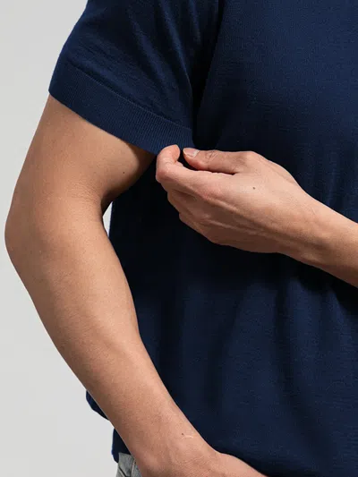 Fioboc Gentleknit Short Sleeve V-neck Knitted T-shirt