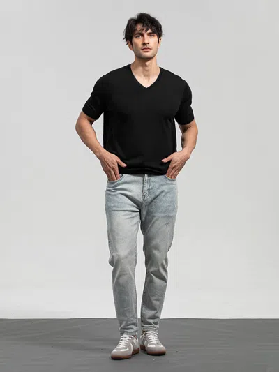 Fioboc Gentleknit Short Sleeve V-neck Knitted T-shirt