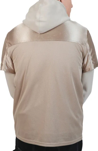 Brooklyn Cloth Jersey Layered Hoodie In Gray