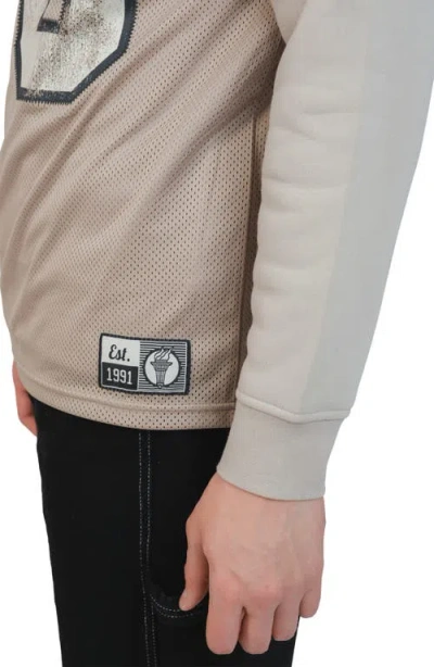 Brooklyn Cloth Jersey Layered Hoodie In Gray