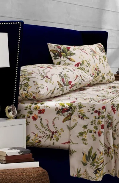 Azores Home Maui Floral Print 300 Thread Count Cotton Percale Sheet Set